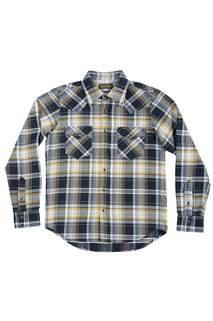 Iron Heart Ultra-Heavy Flannel - Crazy Check Yellow - Image 3